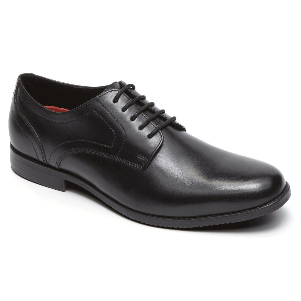 Rockport Singapore Mens Oxfords - Style Purpose Plain Toe Black - LD5192740